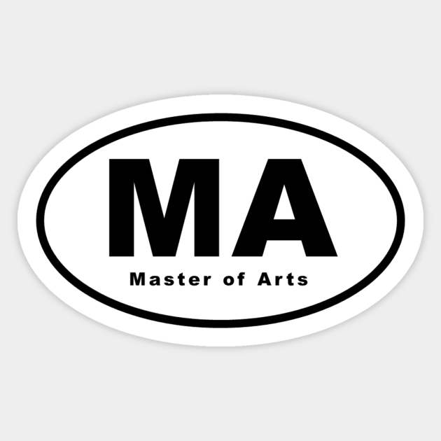 MA (Master of Arts) Oval Sticker by kinetic-passion